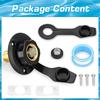 RV City Water Inlet With Brass Check Valve, Fresh Water Fill Flange For Camper Hookup, Durable RV Water Replacement Connection Fittings, Black
