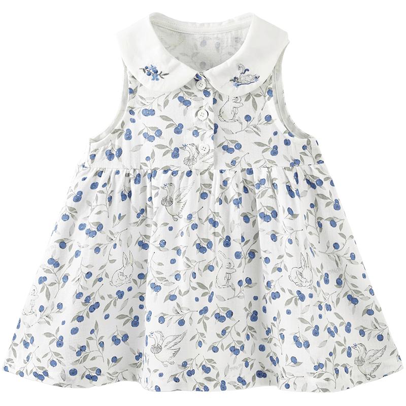 TONGTAI Baby Girl s Summer Sleeveless Polo Dress 90cm