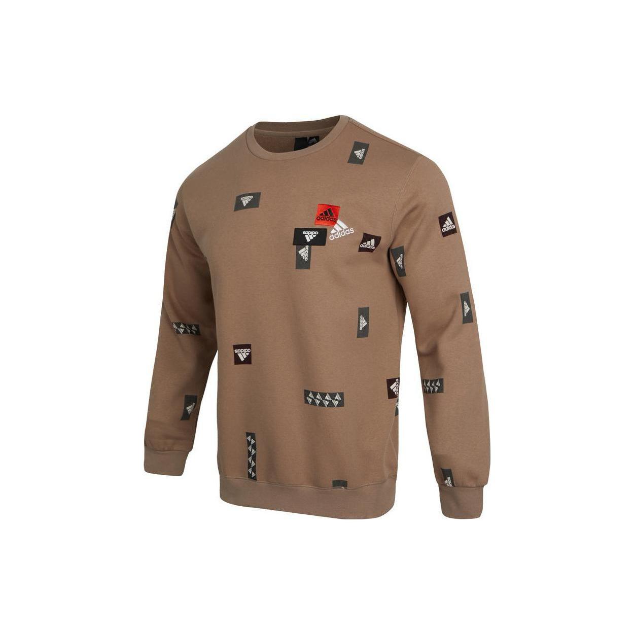 Толстовки Adidas CNY Мужские Коричневые С круглым вырезом Утепленные Обычные HN8983 S