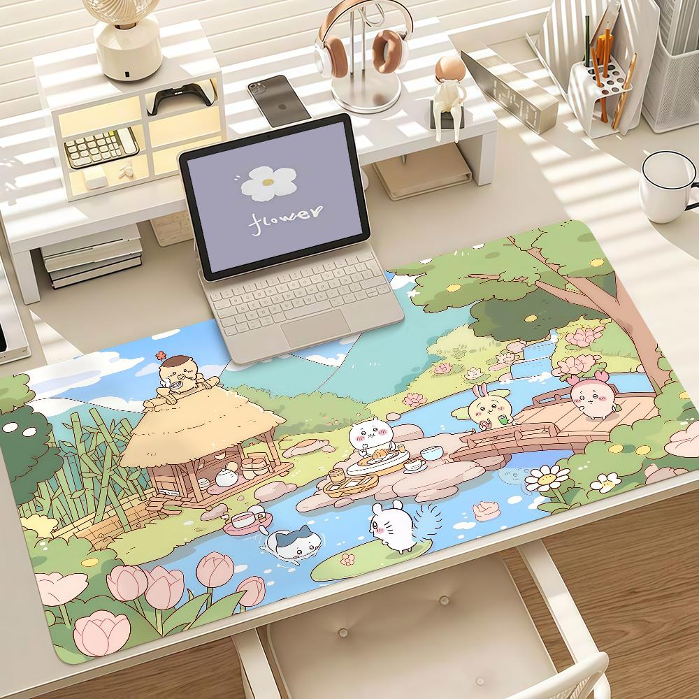 Anime Karton C-Chiikawa-S Mauspads Anti-Rutsch-Gummikante Verriegelt Verdickt Laptop Gaming Schreibtischmatte