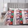 John Pork Meme Flannel Blankets Winter  Super Soft Throw Blanket for Boy Girl Home Decor Print Bedspread Sofa Bed Cover