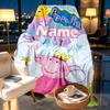 Custom Name Personalized Peppa Pig Print Blankets, Home Decor, Bedroom, Sofa, Camping, Couch, Gifts for Birthday Christmas