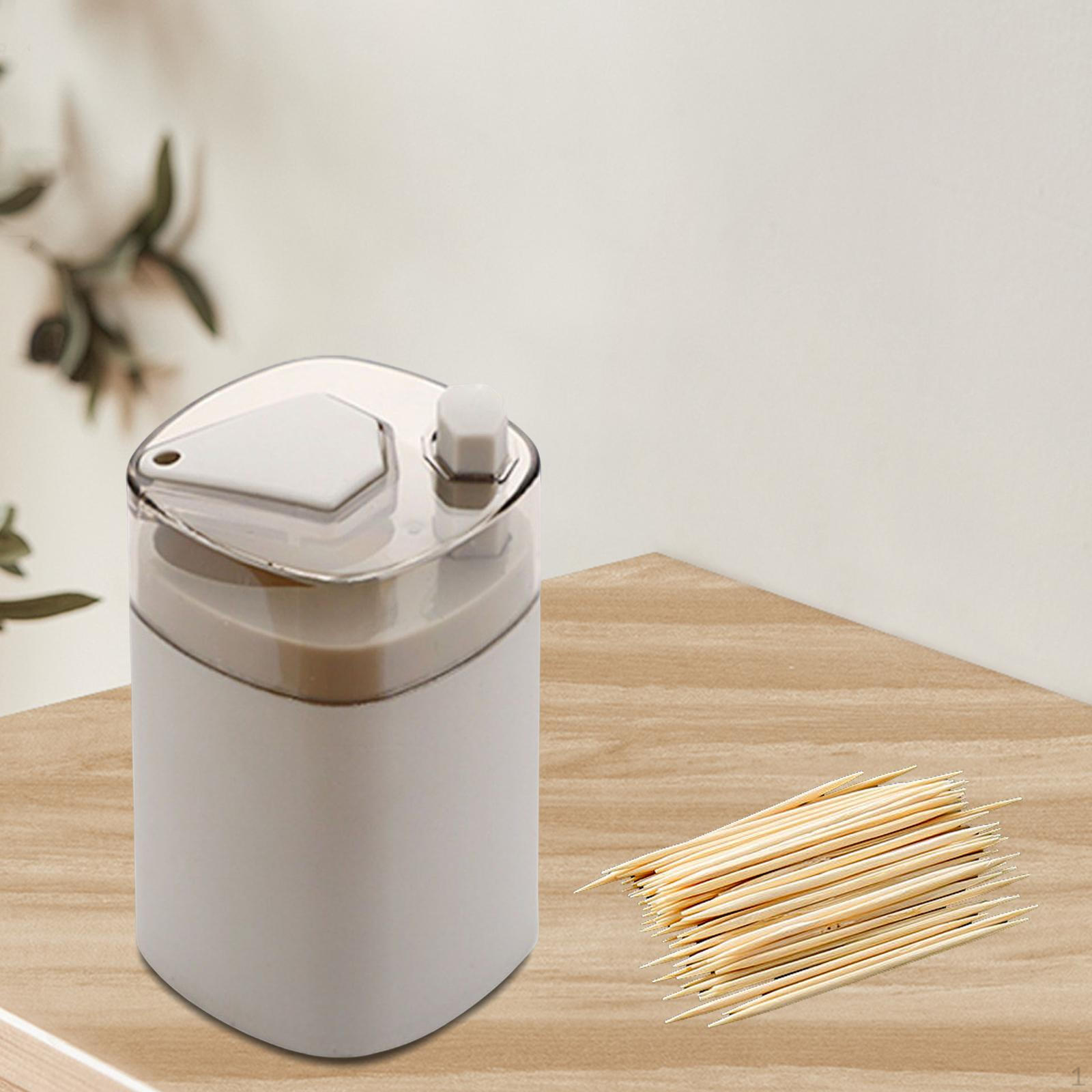 

Automatic Toothpick Holder Dispenser Storage Compact -Type for Club Office Household сірий колір
