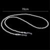 70cm Weiße Perlen Brillen Lesebrillen Sonnenbrillen Kette Mode Rutschfester Lanyard Kordelhalter Seil Für Elegante Frauen
