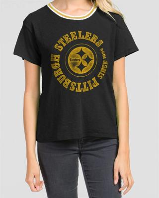 Junk Food Womens NFL Pittsburgh Steelers Kickoff Crew Shirt New XS, L, XL, 2XL