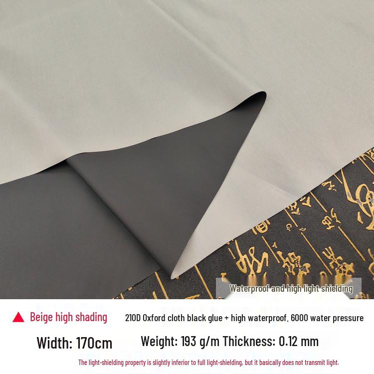 Oxford Waterproof Black Glue Sunshade Fabric: Heat-Insulating, Rainproof Outdoor Canopy Tent Fabric