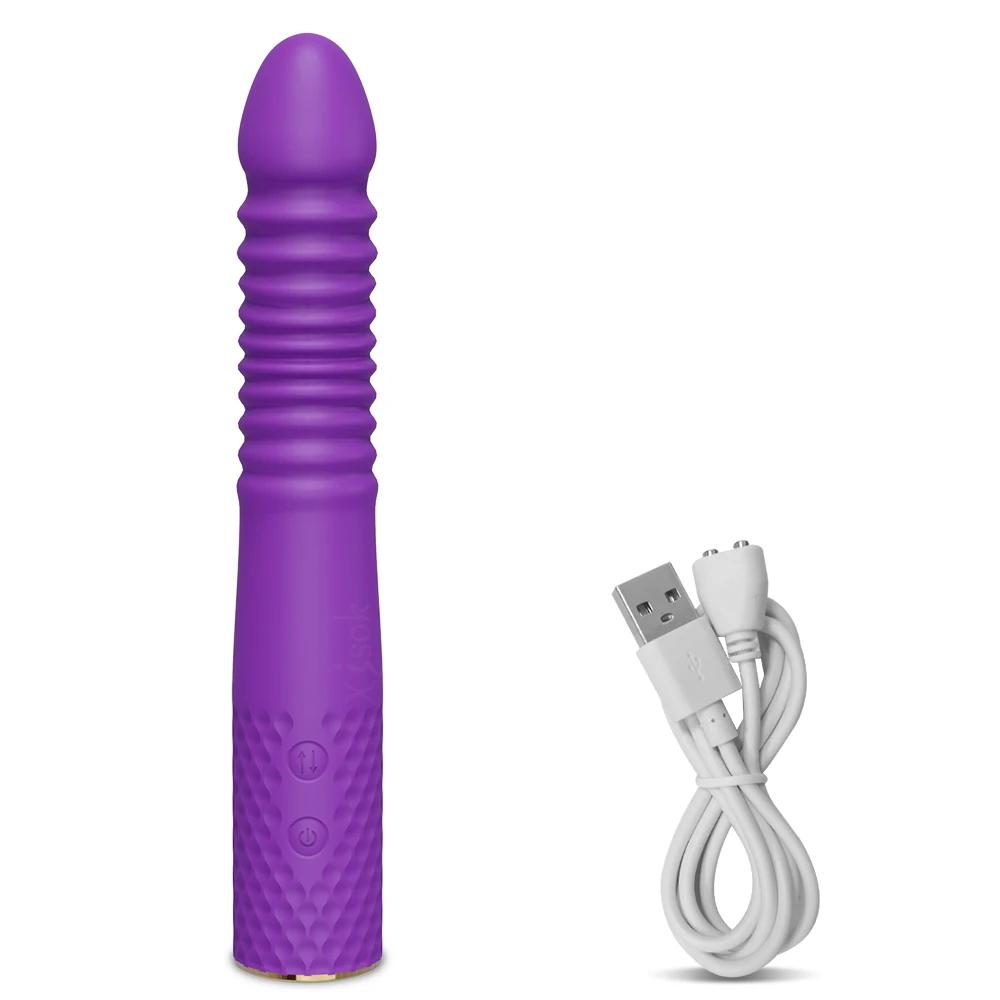 Automatic Telescopic Thrusting Realistic Dildo Vibrator for Women G Spot Clitoral Stimulation Sex Toys for Women Sex Machine