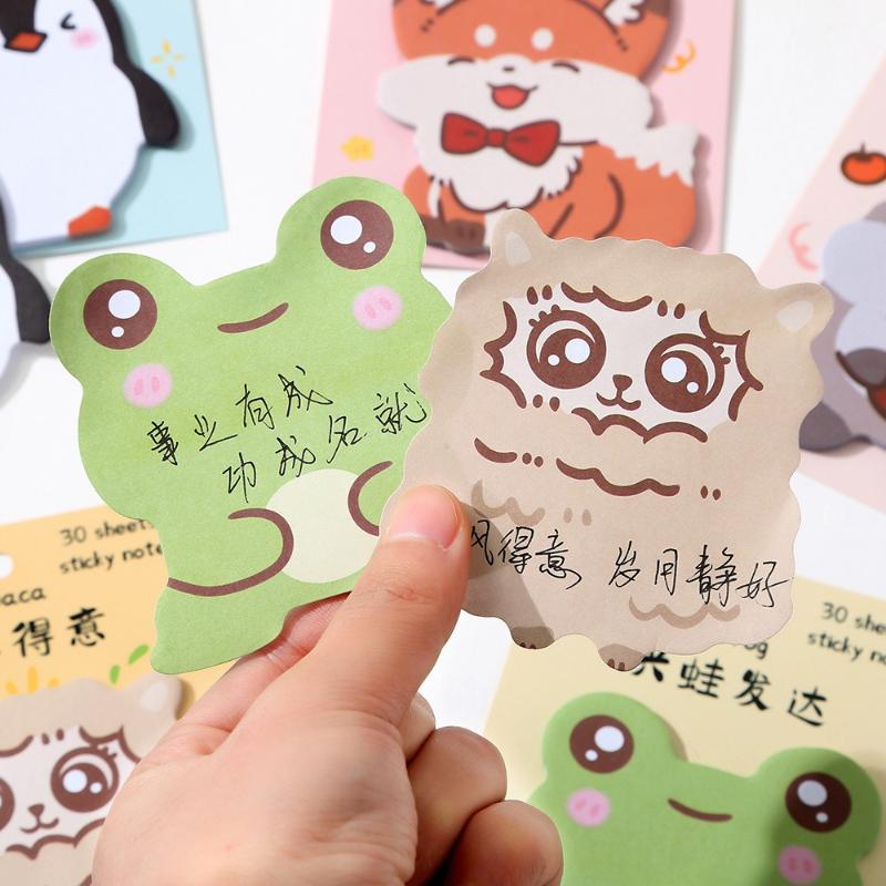 kawai stationery Cute animal sticky notes special shaped lovely Memo pad student cartoon n times stickers Office School Supplies