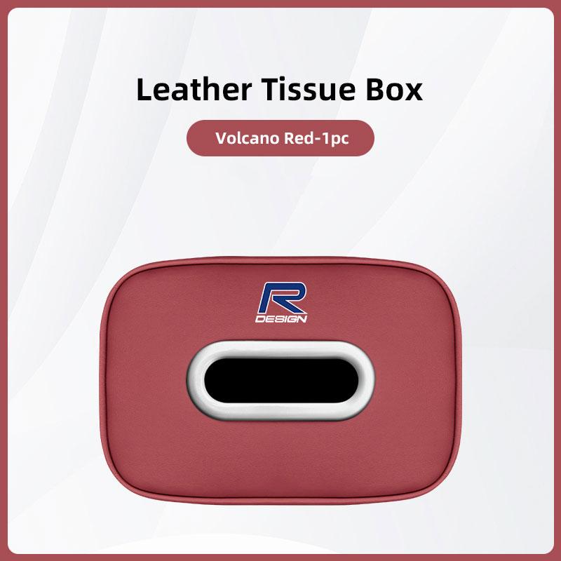 Porte-boîte à mouchoirs de voiture en cuir pour accoudoir de voiture, étui à serviettes, sac pour pare-soleil, siège arrière pour Volvo Rdesign V60 V40 XC90 S60 XC60 V50 V70 S90
