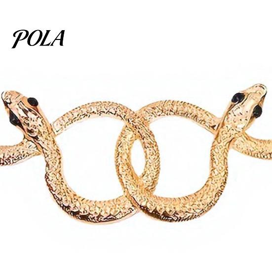 Music Festival Body Jewelry Double Snake Wrap Waist Chain, Adjustable Layered Belly Chain for Women, Vintage Gold Retro Style Fashion Beach