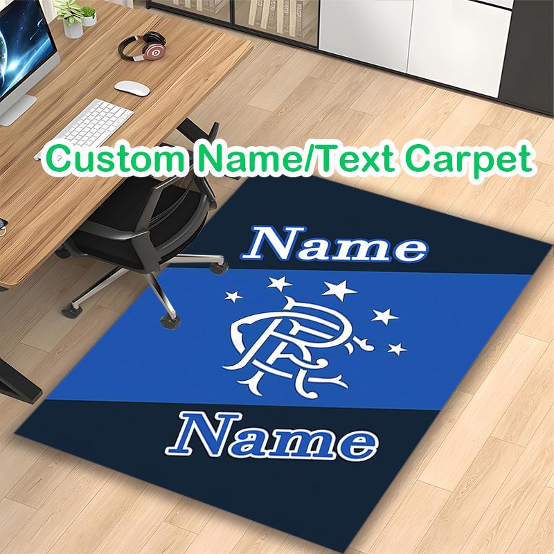 1pc Digital Printed Chair Rug for Home Office Use, Rangers Football Club (2) Carpet Appropriate for All Seasons, Soft Area Carpet