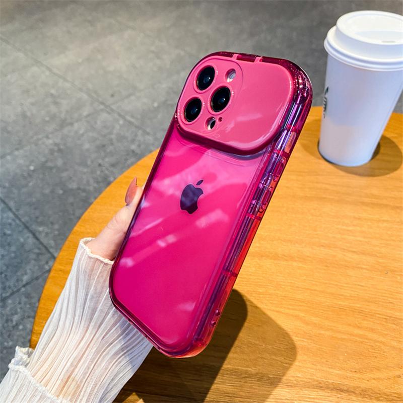 Oglindă de machiaj Suport de protecție pentru cameră Husă pentru telefon pentru Iphone 14 Plus 11 12 13 Pro Max Xs Xr Husă transparentă din silicon de culoare bomboană