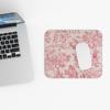 Mouse Pad Rectangle Red Toile Vintage Inspired Computer Pad Mouse Mat for Computer Desk Accessory Desk Mat Office Rug Desktops