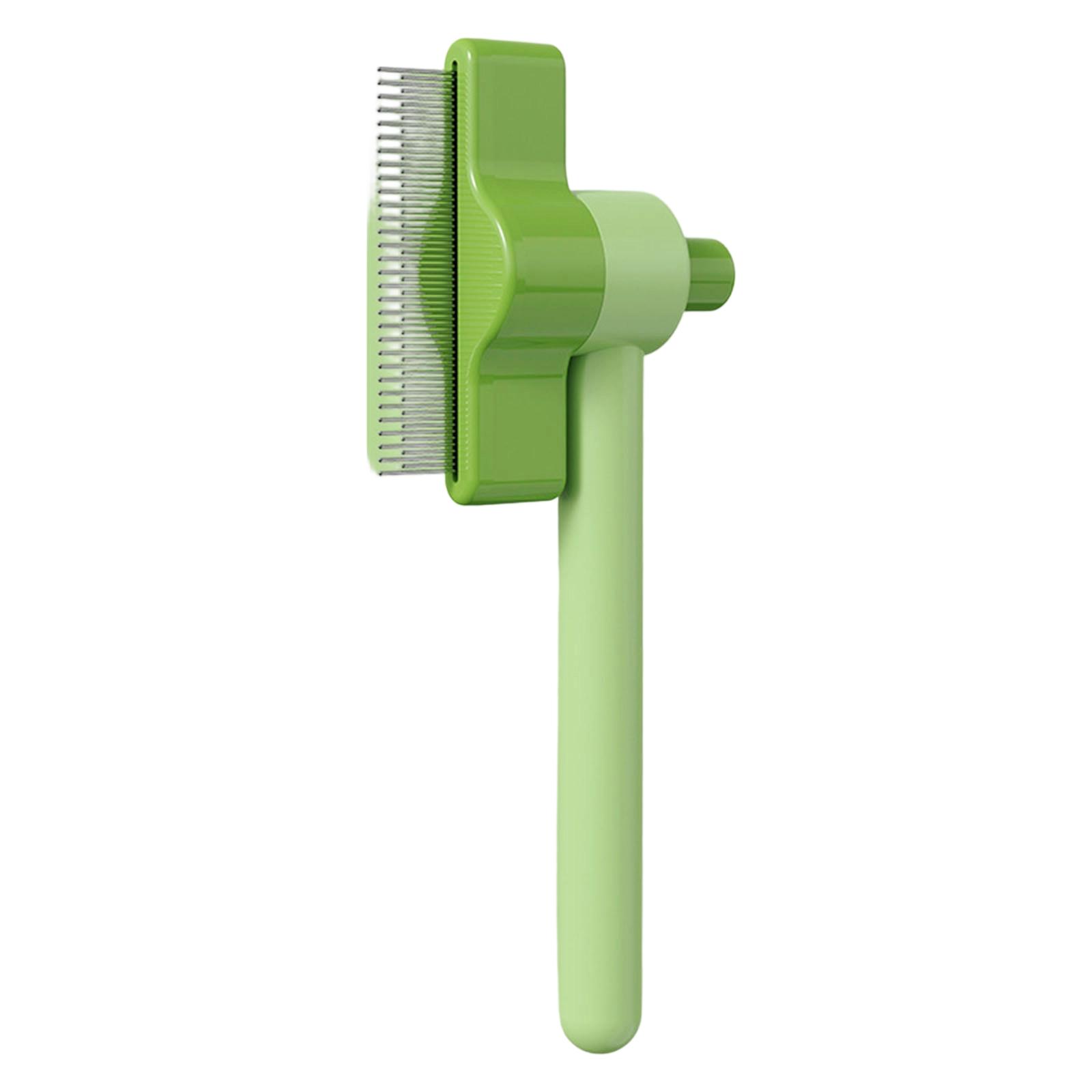 

Расческа для домашних животных для удаления блох, распутывания и вычесывания отмершей шерсти, для самоочистки зелёный