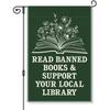 Read Banned Books Garden Flag, Funny Library Yard Flag for Outside, Reading Garden Flag, Floral Book Flag Book Lover Gifts, Bookish Yard Flag, Social 