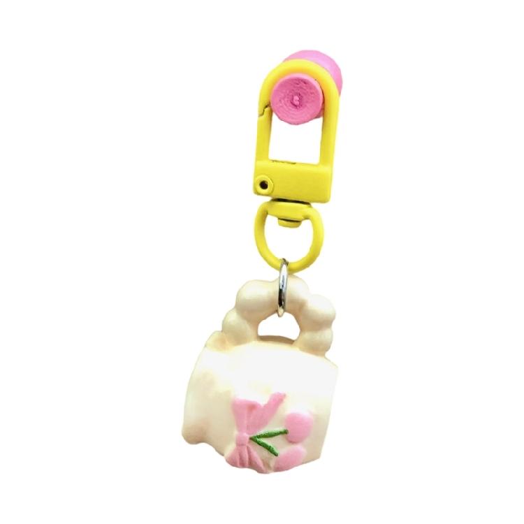 

Charming Vase Keychain Colorful Resin Craft Portable Key Chain Adornment Gift For Bestie Birthdays Christmas Party жёлтый