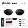 Trendy Oval Sunglasses Women Metal Frame Sun Glasses Ladies Classic Vintage Brand Designer Shades Unisex Anti Glare Eyeglasses