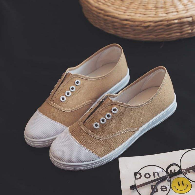 Canvas shoes spring lightweight soft-soled driving one-pedal cloth shoes