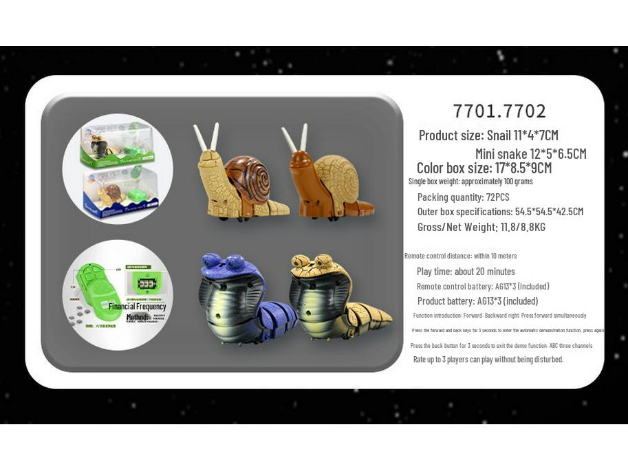 Bionic Remote-Controlled Animal Toy: Cockroach, Centipede, Frog, Crab, Prank Spider, Boa Constrictor, Mouse.