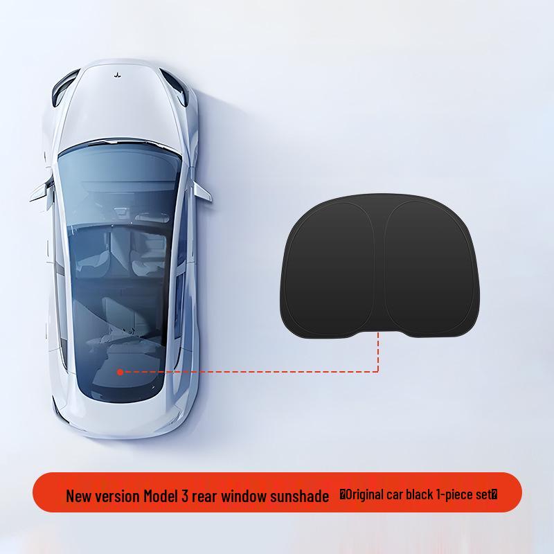 Tesla Model 3/Y Camping Privacy Sunshade with Suction Cups - Opaque, Anti-Peeping Side Panel