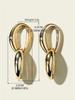 Retro Gold European & American Punk Style Women's Hoop Earrings