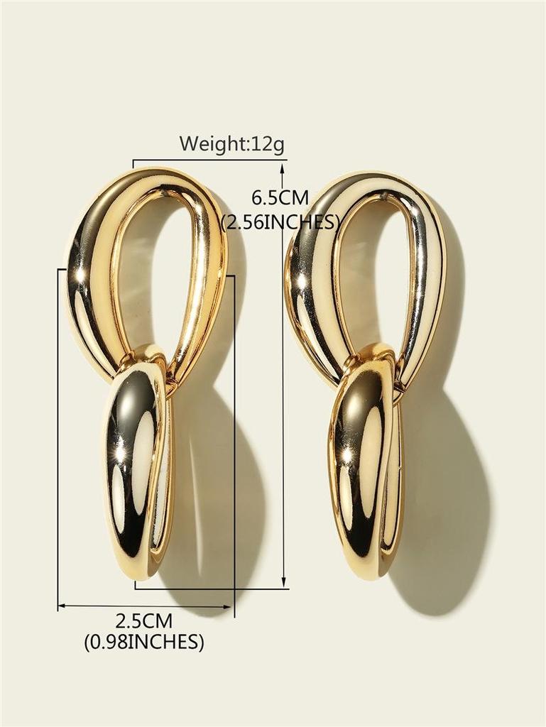 Retro Gold European & American Punk Style Women's Hoop Earrings