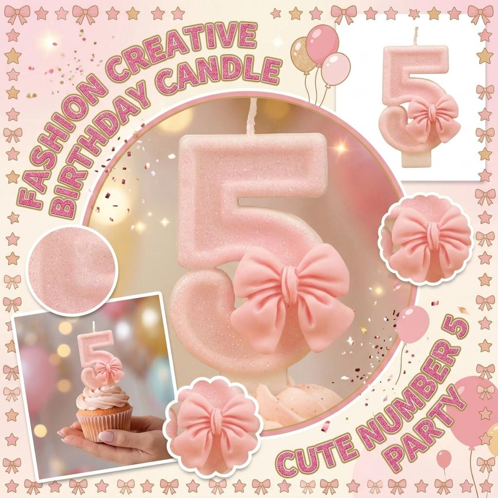 Fashion Cartoon Creative Birthday Candles Party Digital Candles