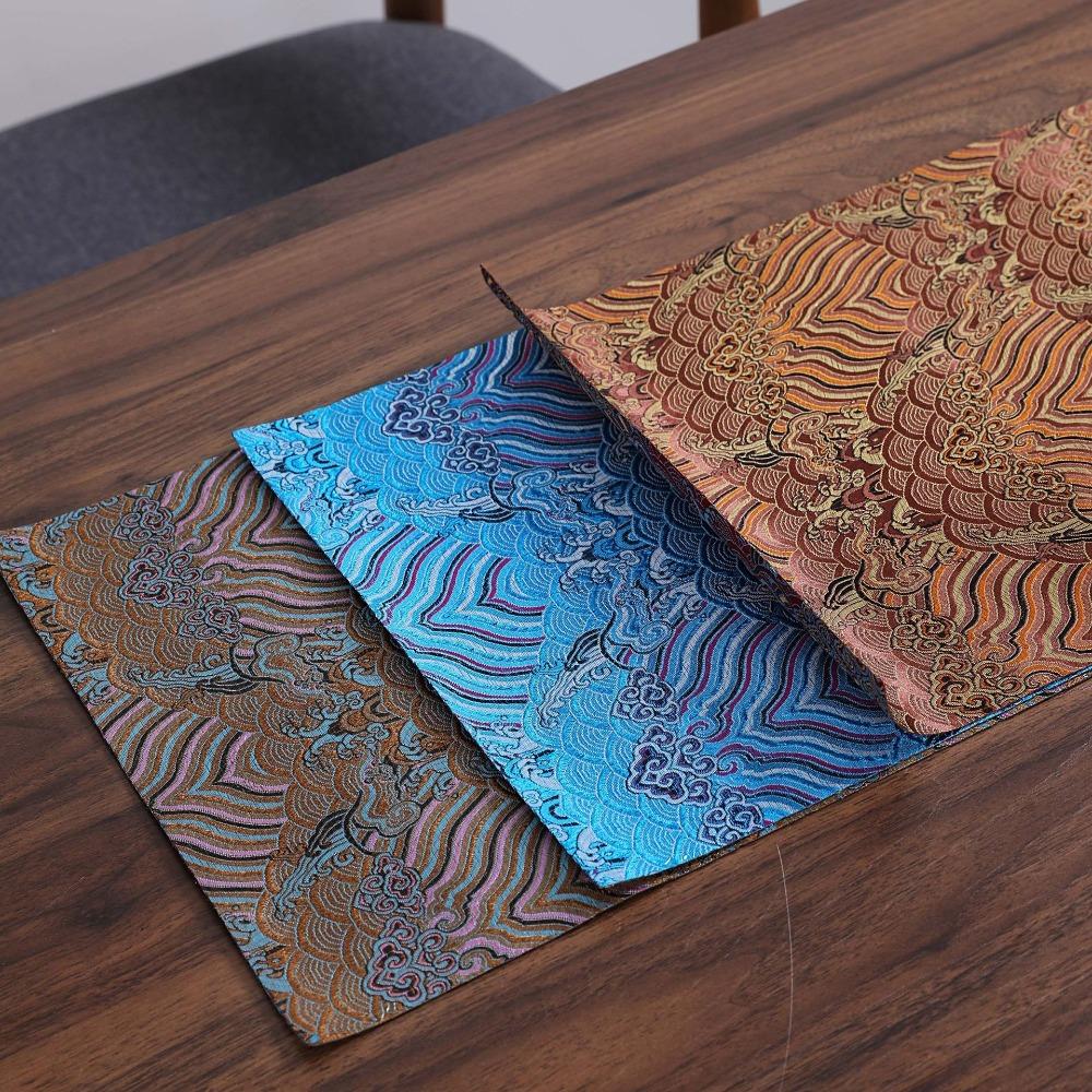 Elegant Brocade Tea Mat Retro Dry Pour Tea Towel Creative High-End Tablecloth Living Room