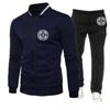 Firefighter Rescue Team Printing Fashion 2023 New Men's Spring Autumn Cotton Solid Long Sleeve Tracksuit Sweatpants 2-Piece Set