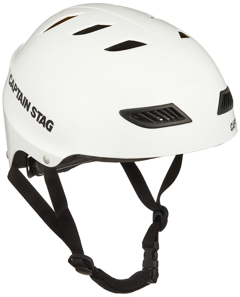 CAPTAIN STAG EX Sports Adjustable Size Helmet, (55-61cm), White, US-3216