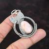 Hänge i rosa opal 925 sterlingsilverhänge Hänge med naturlig ädelsten Handgjort hänge Smycke i rosa opal Gåva till henne Senaste designhänget