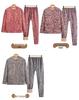 Fleece-Lined Warm Underwear Set for Middle-Aged and Elderly Women - Autumn/Winter Style