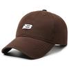 Unisex Baseballkappe mit B-Buchstaben-Stickerei Frühling Herbst Outdoor Verstellbar Lässige Kappe Sonnenschutz Sportkappe