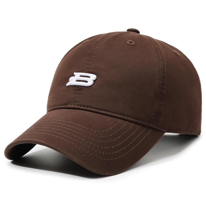 Unisex Baseballkappe mit B-Buchstaben-Stickerei Frühling Herbst Outdoor Verstellbar Lässige Kappe Sonnenschutz Sportkappe