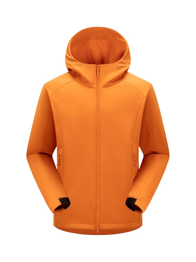 Women's & Men's Lightweight Breathable Windproof Soft Shell Hooded Jacket for Spring/Autumn Hiking & Mountaineering