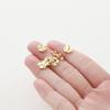 30pcs/lot 14K 18K Gold Plated 4 6 8mm Flat Round Metal Spacer Beads Wave Necklace Beads For Earing Bracelet Jewelry Components