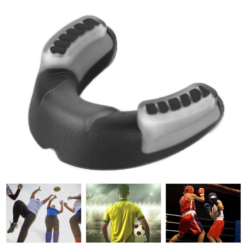 Double Colour Teeth Guard Basketball Sports Taekwondo Boxing Teeth  or Guard with Case for Adults