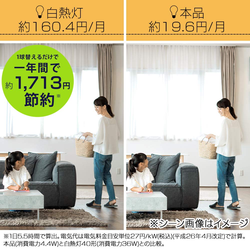 Iris Ohyama Small Ceiling Light with Motion Sensor SCL5DMS-HL