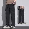2024 Sommer-Cargohose für Herren, amerikanisches Retro-Design, mehrere Taschen, gerades Bein, einfarbig, Freizeithose, Übergröße, lockere Jogginghose, M-4XL