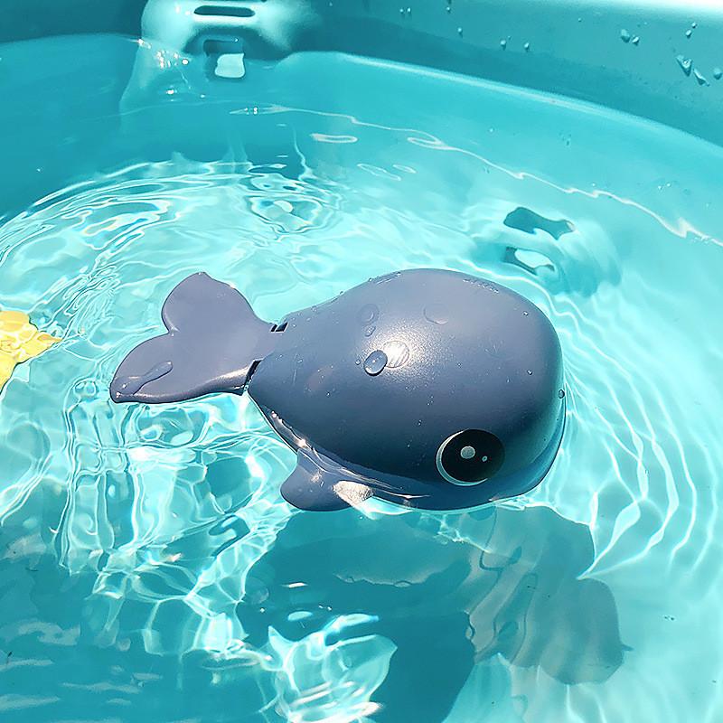 Cute Whale Wind-up Bath Toy For Kids Swimming Playtime Interactive Shower Fun