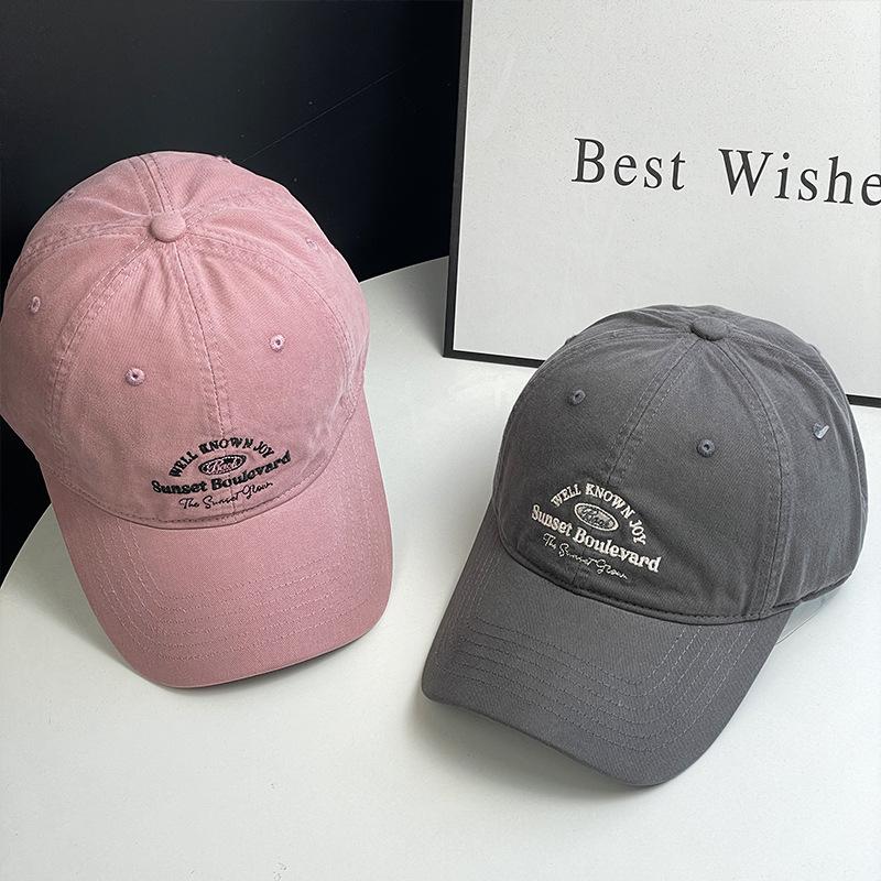 2025 Spring Summer Letter Embroidery Soft Top Baseball Cap Outdoor Sun Hat Men's Peaked Cap