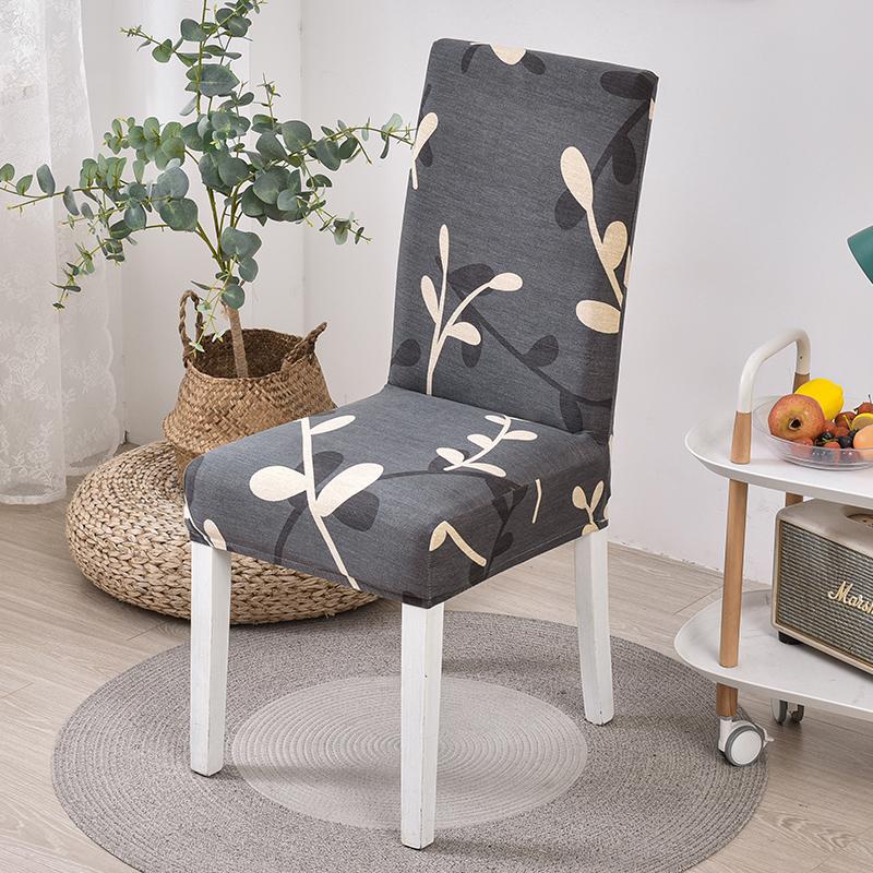 Dining Room Chair Covers Set, Stretch Printed Parsons Chair Slipcovers Spandex Removable Washable Kitchen Chair Protector Cover for Dining Room, Hotel