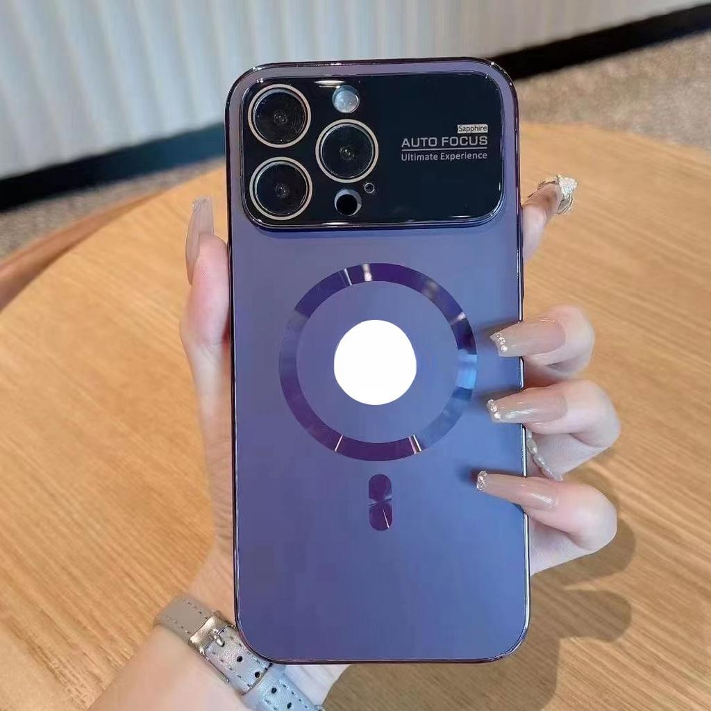 Applicable To IPhone14 Mobile Phone Case AG Matte Magnetic Suction Apple 13Promax Magnetic Suction Tape Large Window 15 Simple