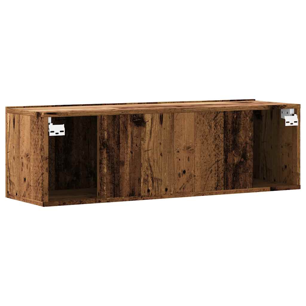 TV Wall Cabinet Rustic Wood Look 100 X 30 X 30 Cm Particleboard