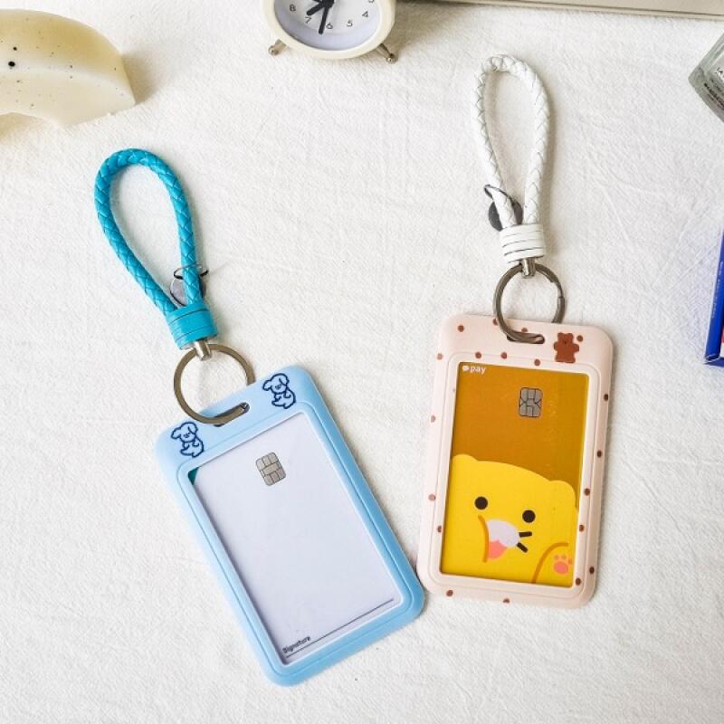 

Cute card wallet for girls, bus card wallet Blue
