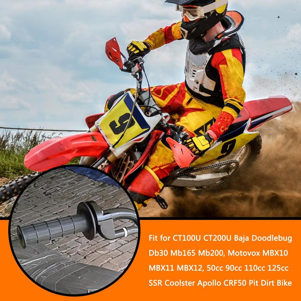22Mm 7/8 Throttle Handle Grips Cable Clamp On Off Switch For Coleman CT100U CT200U Baja Doodlebug Db30 Mb165 Mb200 50Cc 90Cc 110Cc 125Cc SSR Coolster
