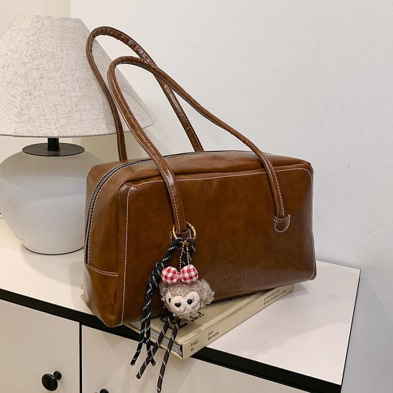 Retro Niche Boston Handbag Bag Women'S High-Value Simple And Versatile Commuter Shoulder Armpit Bag