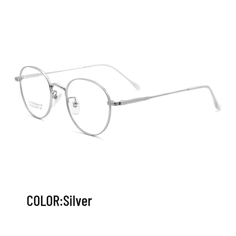 

Danyang BT082T Женская ретро круглая оправа для очков для миопии - Чистый титан, Сверхлегкая, Модная для маленьких лиц