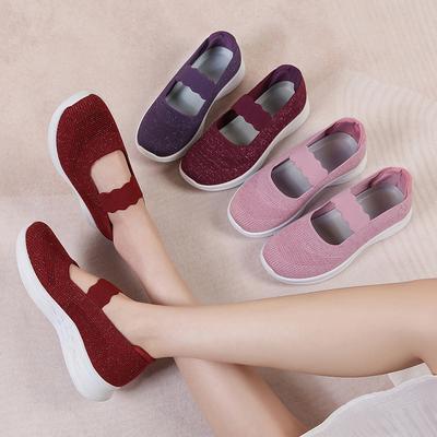 Summer Breathable Non-slip Soft Sole Elderly Shoe Women's Casual Shoes Middle-aged and Elderly Walking Flat Shoes Fo Women