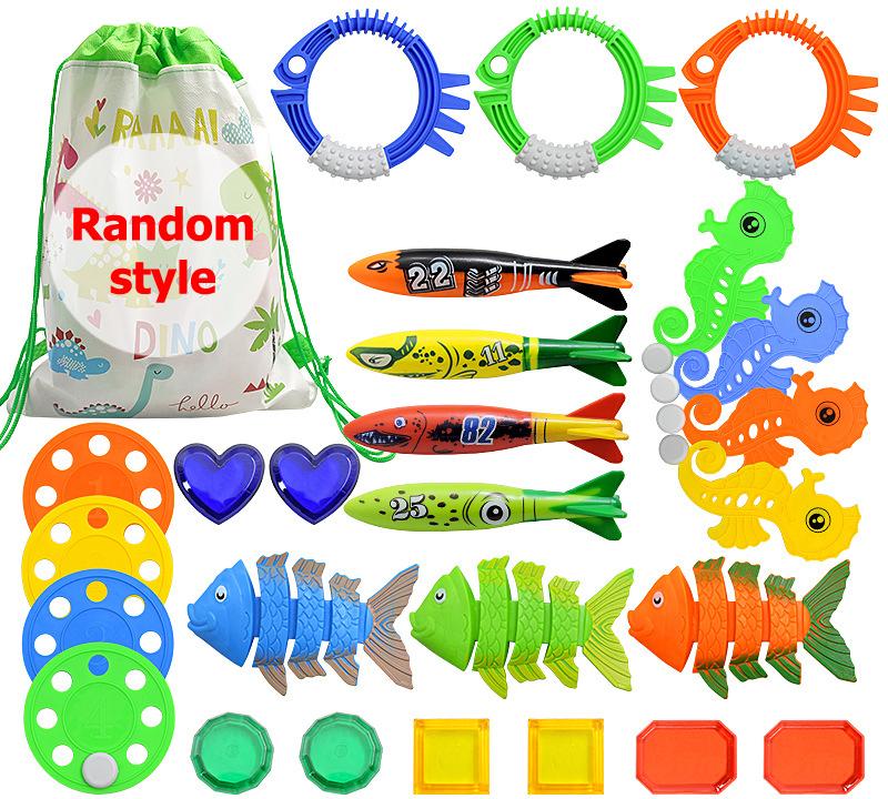 Summer Children Swimming Octopus Pool Diving Toys Water Sports Water Play Toys Diving Stick Gem Set Underwater Grabbing Toys DDJ